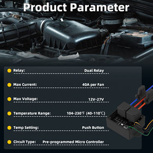 Digital Fan <strong>Controller</strong> 12V Adjustable Electric Fan <strong>Controller</strong> Kit Digital Thermatic 1-2 Fan <strong>Controller</strong> Switch Kit for Automotive - Product Image 6