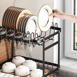 Escurridor de Platos Grande de 2 Niveles con Bandeja de Drenaje, Estante de Almacenamiento de Platos para Cocina, Escurridor de Tazas con Drenaje Automático - Product Image 2