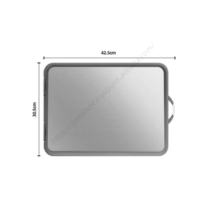 Tabla de Cortar de Doble Cara de Acero Inoxidable y Plástico Compuesto al por Mayor, Varios Tamaños para Uso en la Cocina - Product Image 5