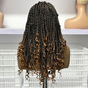 Peluca de Cabello Sintético Passion Twist de 12 Pulgadas, con Frente de Encaje Completo, Ondulado Rizado, Fibra de Alta Temperatura, Peluca de Encaje <span class=keywords><strong>HD</strong></span> para Mujer - Product Image 5