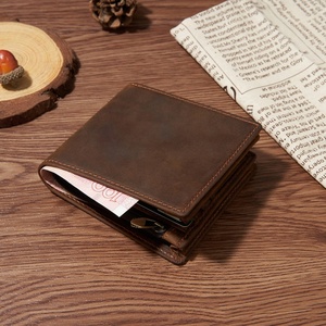 Wholesale Leather Credit Card Holder Crazy Horse Leather <b>Wallet</b> <b>RFID</b> Blocking <b>Wallet</b> for Men - Product Image 3