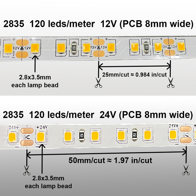 Indoor PVC Profiles Flexible LED Strip IP20 SMD2835 24V 120 LEDs/m 2700-6500K Color Temp Ra80 50000 Hours Theme Park Use Purple