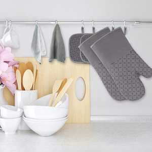 Vente en gros avec surface antidérapante en silicone, gants de four et maniques de protection du <span class=keywords><strong>poignet</strong></span> extra longs pour la <span class=keywords><strong>cuisine</strong></span> - Product Image 2