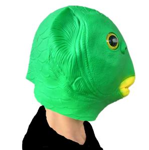 Halloween Green Fish <strong>Mask</strong> Funny Latex Animal Full Head Realistic <strong>Masks</strong> <strong>Fancy</strong> <strong>Dress</strong> for Carnival Costume Party Cosplay Prop - Product Image 3
