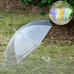 Factory Customized Logo Clear <b>Umbrellas</b> Parasol Colorful Transparent PVC <b>Umbrella</b> with Printing for Promotion - Product Image 3
