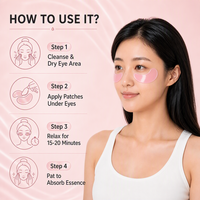OEM Private Label PDRN Zalm DNA Peptide Oogmasker Anti-rimpel Verheldert Donkere Kringen Vermindert Zwelling Verstevigt Onder Ogen Patches