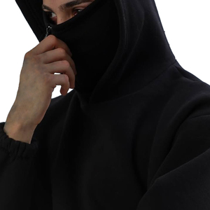 Sudaderas con capucha de pasamontañas con cremallera de cara completa ropa de calle con doble capucha Y2k sudaderas con capucha con estampado personalizado de Puff sudaderas con capucha de peso pesado Unisex - Product Image 2