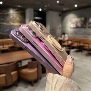 เคสโทรศัพท์แบบหมุนได้ สีพื้น สำหรับ iPhone 17 Air 16 15 14 Plus 13, เคสสำหรับ iPhone 17 Pro Max พร้อมวงแหวนแม่เหล็ก 360 องศา - Product Image 3