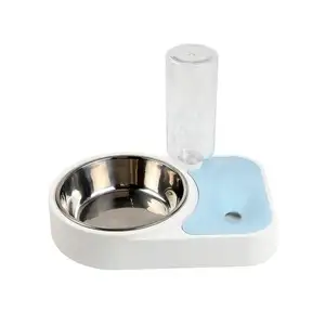 Pet Cat Dog Food Drinking Water Dispenser Pet New Inventions Double Bowls Feeder Food Water Drink Dispenser Automatic Pet Feeder