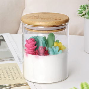 Vente en gros, fourniture en usine, logo personnalisé, prix bas, pot à bougie transparent vide en borosilicate résistant à la chaleur - Product Image 5