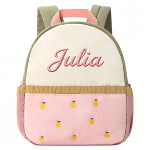 Mochila Infantil Personalizada con Nombre Bordado, Ligera, de Nailon, Estilo Dibujos Animados, Resistente, Bolsa para Frutas y Snacks para Niños - Product Image 1