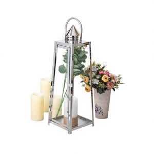 Metal And Glass Hanging <b>Lantern</b> Highest Quality Customized Shape <b>Lantern</b> For Wedding And Party Decor Use - Product Image 1
