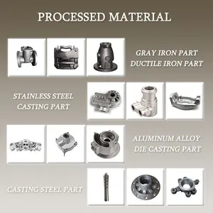 中国定制精密铸造厂40Cr 45 #   304 316 430 不锈钢合金钢 A356 ADC12 铝压铸件 - Product Image 3