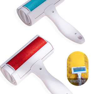 <b>Lint</b> Remover <b>Roller</b> With Automatic Hair Disposal For Sofa And Bedding Red Blue Silver ABS Portable - Product Image 5