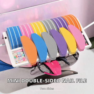 Lime à ongles professionnelle en éponge demi-lune double face non électrique en gros avec logo personnalisable - Product Image 2