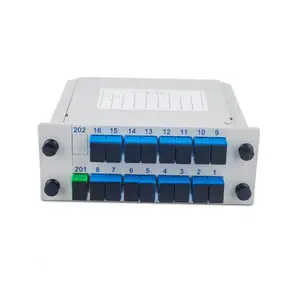 Gpon cassette LGX Tipo de inserto de plc 1 16 de fibra óptica divisor 1x16 con SC/UPC/APC conector