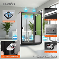 Cabine de réunion acoustique modulaire insonorisée pour bureau, personnalisable avec logo OEM, pour 1/2/4/6 personnes, certifiée CE, MOQ1