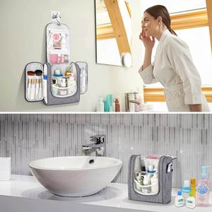 Large Storage Hanging Toiletry Travel <b>Bag</b> with Hook New Cosmetic Makeup and Jewelry Organizer for Men Women for Bathroom Use - Product Image 3