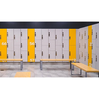 Casiers de centre de fitness en bois phénolique HPL avec code PIN