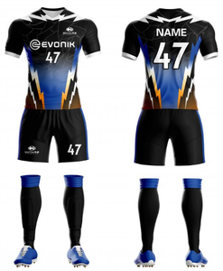 ODM男子足球球衣定制全升华足球队制服快干透气运动服新技术服装标志 - Product Image 3