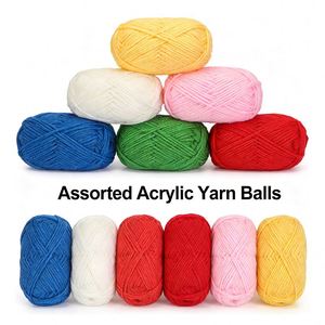 Crochet Yarn <b>Set</b> <b>Square</b> Knitting Hook Tools Eco-Friendly Colorful DIY Handmade Accessories Starter Pack Beginner Friendly - Product Image 5
