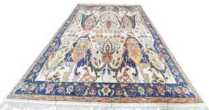 Tapis Oushak noué à la main, tapis turc en laine, tapis d'intérieur, motif floral oriental, style vintage, décoration de salon - Product Image 2