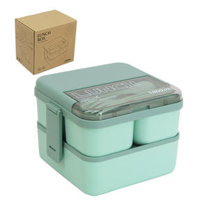 1800ml Portable Food Container for Adult School with Tableware Plastic Kids Bento <b>Lunch</b> <b>Box</b> Set - Product Image 4