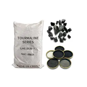 Prix pas cher cosmétiques qualité textile nature tourmaline cristal poudre blanc noir rose tourmaline poudre