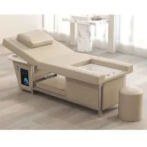 salon newest hair washing massage chair shampoo bed 2023 shampoo chair with foot bath tub spa for salon