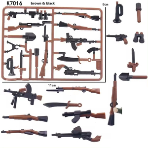 Pack de <span class=keywords><strong>mini</strong></span>-pistolets jouets compatibles avec les figurines de la Seconde Guerre mondiale, ensemble d'équipement d'équipe SWAT, blocs de construction pour garçons, accessoires et équipement de combat. - Product Image 5