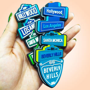 تذكارات سياحية أمريكية مخصصة لوس أنجليس نيويورك الجديدة مغناطيس ثلاجة بولي كلوريد الفينيل غراء ناعم يقطر مغناطيس ثلاجة مغناطيسي قوي - Product Image 2