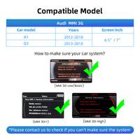 Adaptateur CarPlay Sans Fil Rhythm MMI 3G pour Audi 2012-2018 A1 Q3, Décodeur Auto avec Android & CarPlay, Résolution 4K, Pavé Tactile