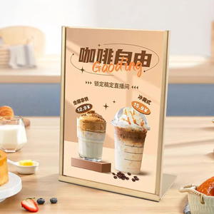 Kim Loại bảng A4 A5 tông quảng cáo áp phích Hội Đồng Quản trị đứng hiển thị đứng thép không gỉ bảng thẻ đơn chủ đứng - Product Image 6