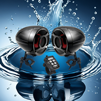 Nouveau système audio de studio, haut-parleurs stéréo 2 canaux pour lecteur de musique USB Aux MP3, moto, VTT, UTV, bateau