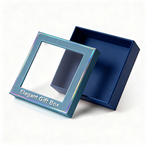 Kunden spezifische recycelbare starre Pappdeckel-und-Basis-Geschenk boxen Magnet verschluss PVC Transparentes Fenster Premium-Verpackung für <span class=keywords><strong>Box</strong></span> - Product Image 2