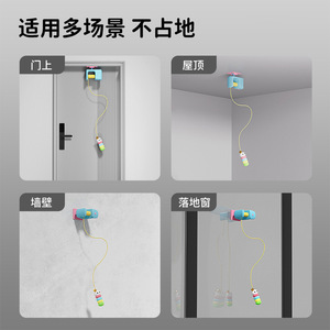 ของเล่นสัตว์เลี้ยงไฟฟ้าสำหรับแมวและสุนัข สไตล์การ์ตูนอัตโนมัติ พร้อมแท่งเปลี่ยนได้ สีฟ้าชมพู - Product Image 4