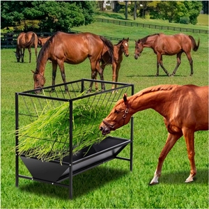 Mangeoire personnalisée robuste pour <span class=keywords><strong>chevaux</strong></span> de pâturage en métal Assembler rapidement une mangeoire pour chèvres avec mangeoire de 24 gallons - Product Image 1