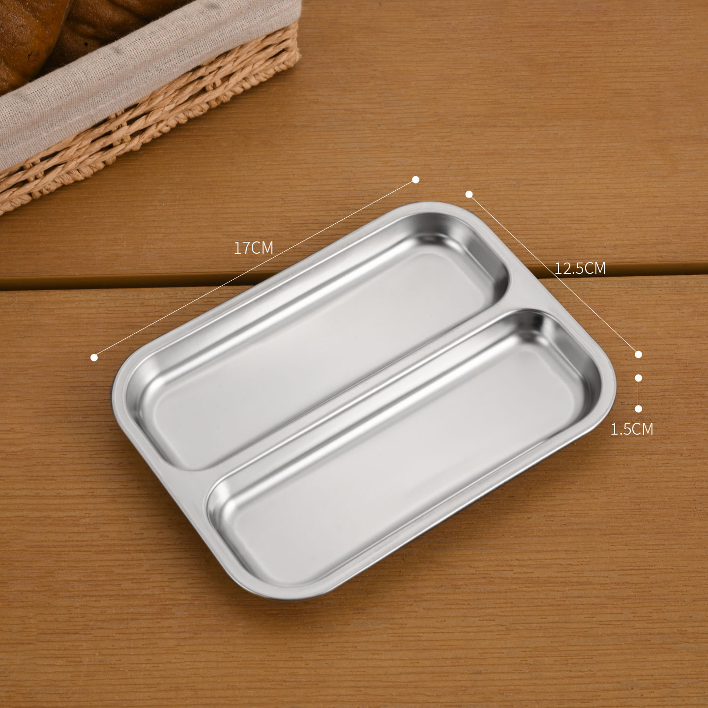 silver -- 2 compartments