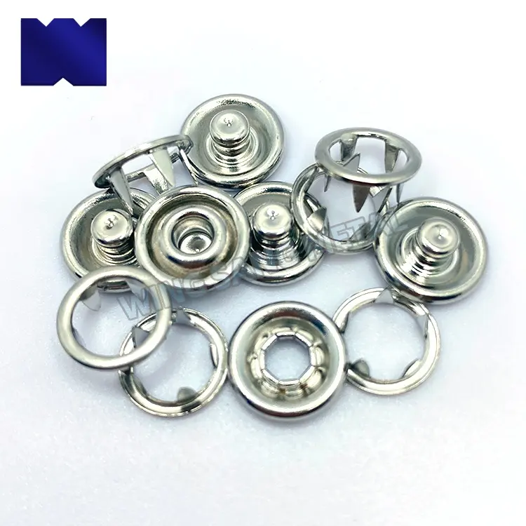 Personalizada anillo de diente de popper cierre decorativo #333 5 de punta de Metal botón
