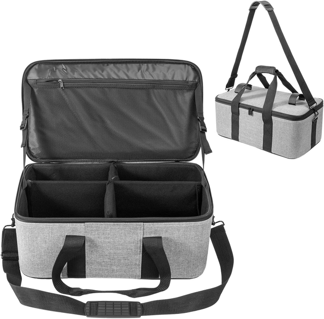 E-reise S40 Carrying Bag with Movable Foam Padded for Studio Light Q300 Vision 4 ML300 CB60B RGB CB60 MS60B MS60C MS150B