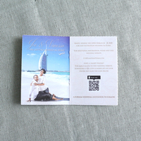 Papier blanc imprimé personnalisé avec feuille d'or de luxe 4 pages DIY carte de passeport Invitations de mariage artisanat en papier fait à la main