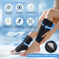 Manchon de compression réutilisable en gel pour genou, thérapie chaud-froid, pour soulager les blessures sportives, les douleurs, les gonflements et l'arthrite