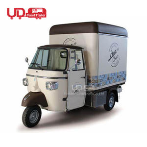 รถลากอาหาร,รถตุ๊กตุ๊ก3ล้อคลาสสิกอาหารสามล้อไอศครีมฮ็อตด็อกรถเข็นบาร์เบียร์เคลื่อนที่รถบรรทุกอาหาร - Product Image 2