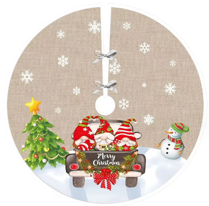 تخصيص الكرتون طباعة شجرة تنورة الديكور شجرة الثلج تنورة شجرة عيد الميلاد تنورة للزينة
