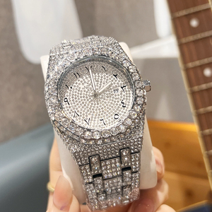 Orologio da Polso da Uomo 2026 Hip Hop a Forma di Ottagono con Diamanti, Lusso Argento Iced Out, al Quarzo, Moda, Vendita Calda - Product Image 2