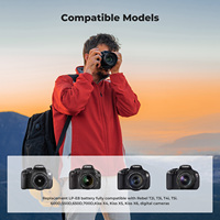 K&F Concept Cocok untuk Canon EOS 700D 650D, Pengisi Daya Tipe-C Dual Slot dan Set Baterai Kamera LP-E8 1200mAh Isi Ulang 2 Buah