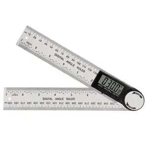 Thép không gỉ góc Finder thước góc Caliper kỹ thuật số với 200/300mm hiển thị kỹ thuật số góc cai trị kỹ thuật số thước đo công cụ