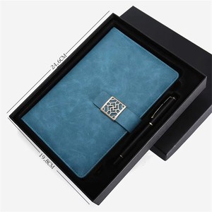 Tùy chỉnh A5 80 Sheets PU da bìa cứng máy tính xách tay <span class=keywords><strong>logo</strong></span> dập nổi chủ đề may 100 ràng buộc in kinh doanh Tạp Chí Nhật Ký - Product Image 2