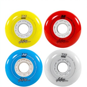 Roues de patins à roulettes de slalom et freestyle 72 76 80MM, roues de freinage pour la rue, moule épais, silencieuses, antidérapantes, en polyuréthane pour le patinage - Product Image 1