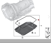 Nouvelle joint d'étanchéité de carter d'huile de transmission de haute qualité pour pièces de rechange automobiles 24117571235 pour boîte de vitesses 6HP19 anti-fuite d'huile